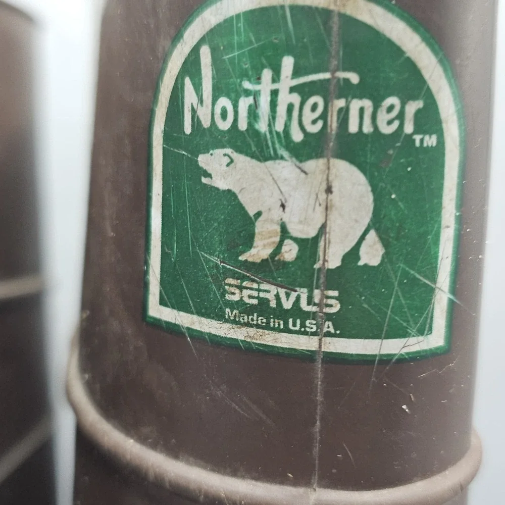 Vintage The Northerner Servus Rubber Boots Muck Slip Ons Brown Sz 12 Made In USA